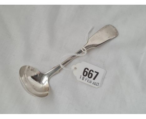 A Exeter fiddle pattern cream ladle 1820 by ES