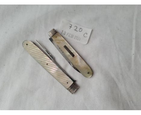  A silver bladed fork and knife one Sheffield 1815 