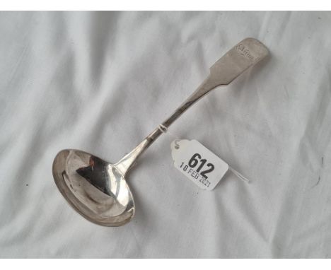 A Georgian fiddle pattern Irish sauce ladle, Dublin 1808 by WW stamped law 58 gms 
