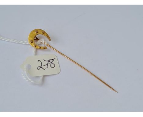 Gold horseshoe stick pin 1.4g