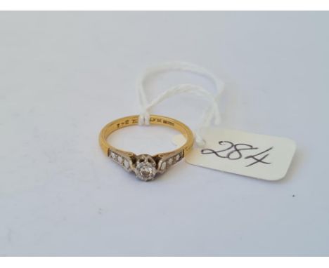 Another similar solitaire diamond ring in 18ct gold size L 2.4g