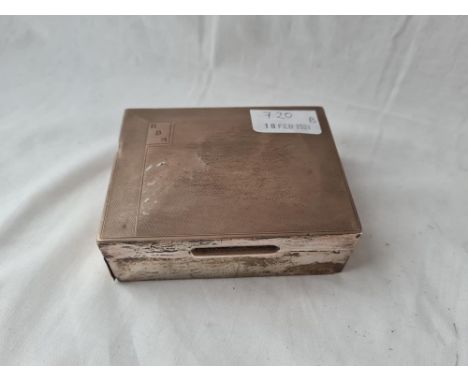 A cigarette box engine turned decoration 4 1/2 inches wide 