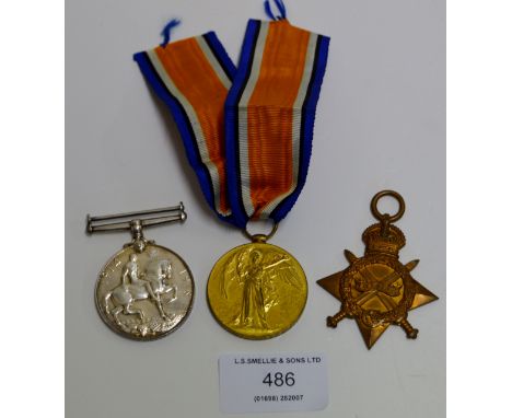 WW1 MEDAL TRIO - 7790 PTE J. POOLE, HIGHLAND LIGHT INFANTRY     