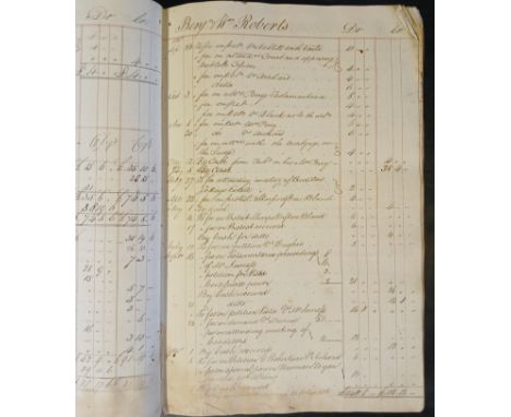 Two account ledgers with entries dating between October 1818 - December 1825, the accounts are for mainly British settlers in