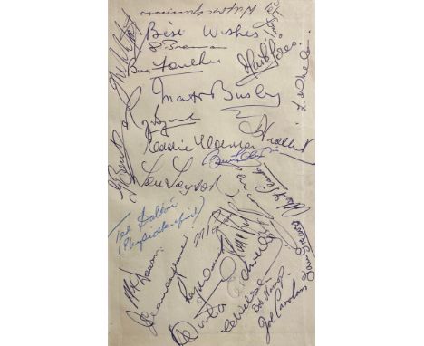 AUTOGRAPHS. Manchester United &amp; "Busby Babes". A collection of autographs, including all eight players who tragically los