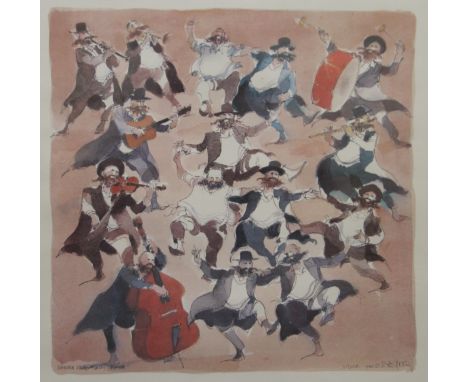 Orthodox musicians print, framed and glazed. 32 x 32 cm.