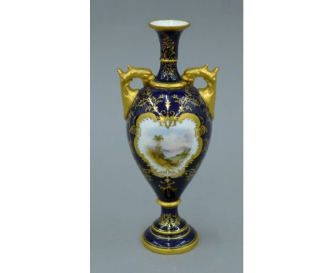 A Coalport porcelain vase. 20.5 cm high.