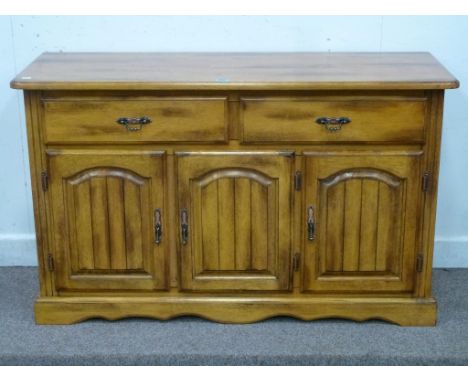 Light wood two drawer sideboard, W129cm x H79cm