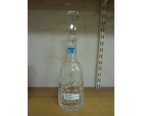 Waterford cut crystal mallet shaped decanter 33cm