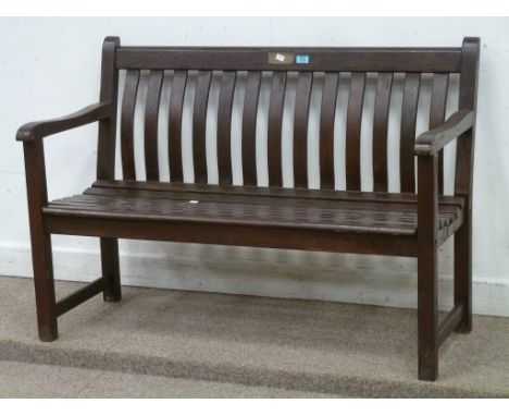 Alexander Rose hardwood garden bench, W123cm