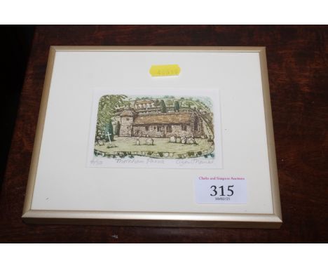 Glynn Thomas, pencil signed limited edition etching, measuring in extremes 16cm x 18cm