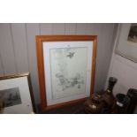 A framed and glazed Winnie the Pooh print