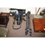 A Nikon D5100 camera with original box, lens and carry ba