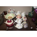 A quantity of 19th Century and later teapots, a so