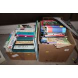 Two boxes of various books