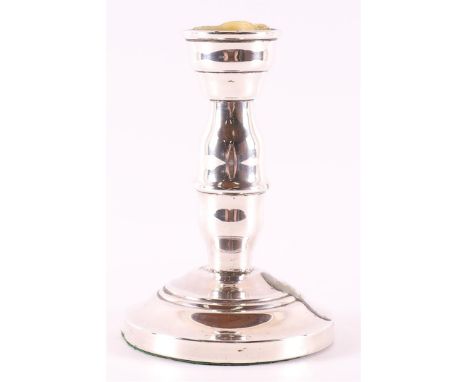 A second grade 835/1000 silver 1-light candlestick, year letter 1948, gross weight 340 grams.