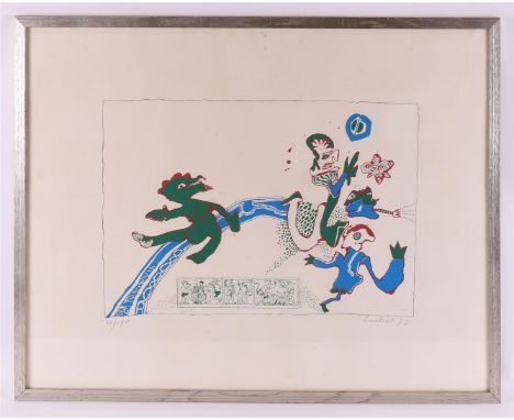 Swaanswijk, Lubertus J (Lucebert) (1924-1994) “Sans titre”, signed in full in pencil 'Lucebert 72', color lithograph/paper no