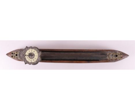 A so-called sawtooth mantel clock, after an antique example, 20th century, l 78 cm.