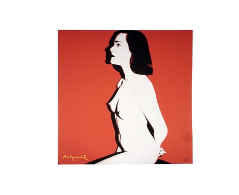 After Andy Warhol(American 1928-1987)"Lynn Wyatt",signed in the plate,limited edition offset lithograph, numbered 86/2400, wi