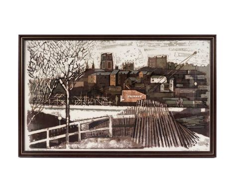 Norman Wade (1922–2004)"New Bridge, Durham",signed and dated 75',limited edition lithograph32/150,34 x 56.5cms, 37.5 x 60.5cm