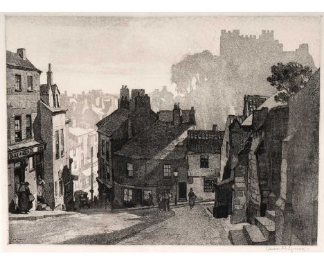 Leonard Russell Squirrell(1893-1979)"Morning in Durham",signed in pencil and in plate,aquatint etching,24 x 33cms, 44 x 54.57