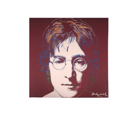 After Andy Warhol(American 1928-1987)"John Lennon",signed in the plate,limited edition offset lithograph, numbered 352/2400, 
