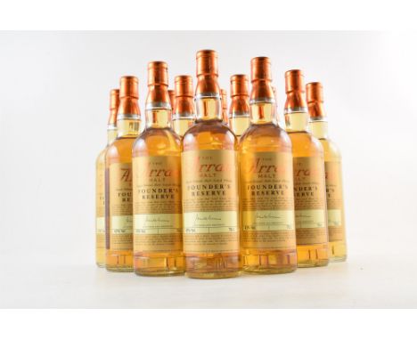 12 x bottles of The Arran Malt Founder's Reserve Scotch Whisky. 70cl. 