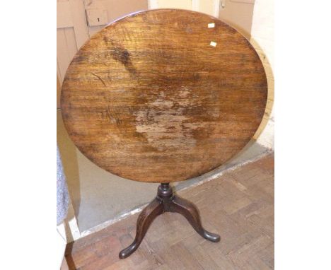 George III tripod table, 78cm diameter. Unfortunately we are not doing condition reports on this sale.