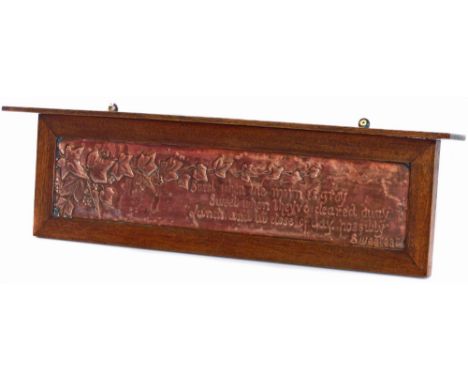 An arts and crafts wall plaque Unfortunately we are not doing condition reports on this sale.