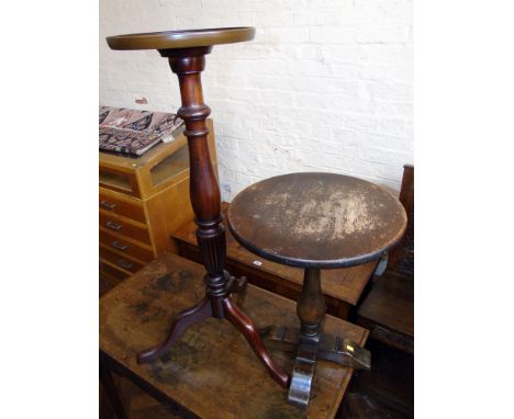 Circular Jaycee occasional table and reproduction jardiniÃ¨re stand on tripod base. Unfortunately we are not doing condition 