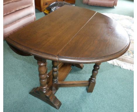 Miniature reproduction oak gate-leg table. Unfortunately we are not doing condition reports on this sale.