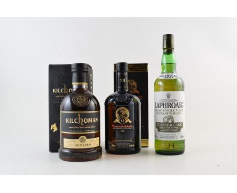 1 x bottle Kilchoman, sherry cask matured, single malt scotch whisky, 70cl. 1 x bottle Bunnahabhain, 12 year aged, single mal
