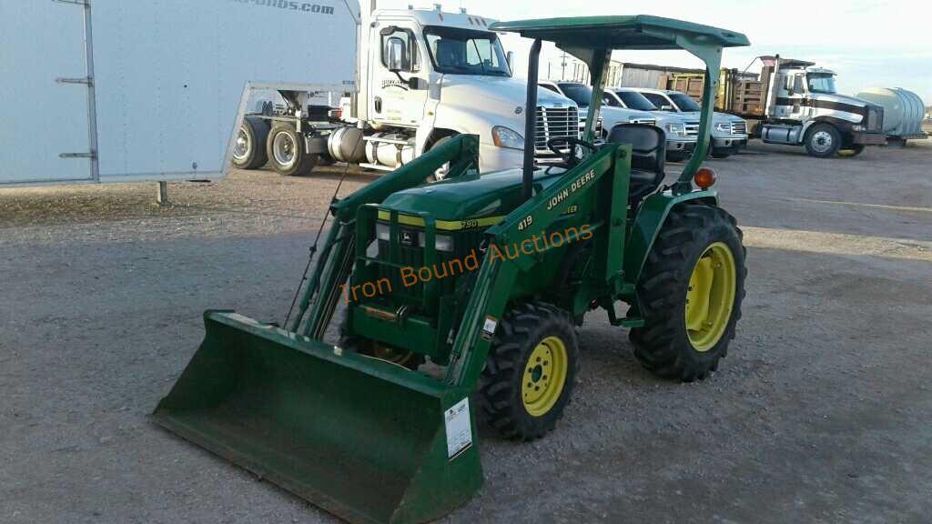 2003 John Deere 790 Tractor, John Deere 419 Front End Loader w/ Bucket