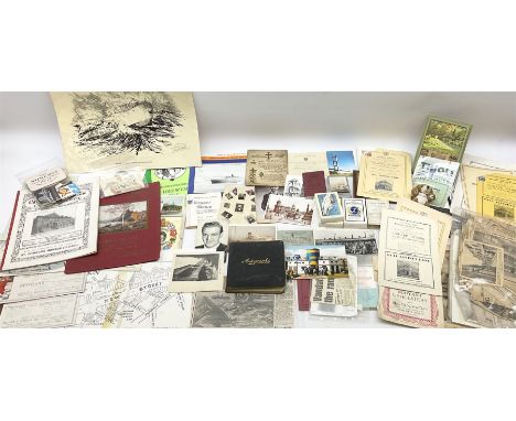 Hull ephemera - 1920s and later theatre programmes, 19th century and later receipts, advertising desk blotters, framed perpet