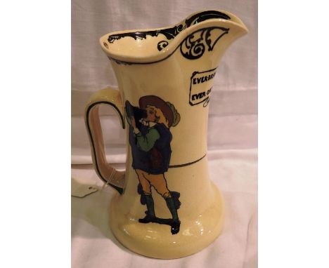 Royal Doulton pinch spouted Cavalier jug, Ever Drink Ever Dry, H: 20 cm. P&amp;P Group 2 (£18+VAT for the first lot and £3+VA