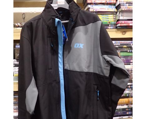 New Ox-tools workwear softshell jacket with 50 inch chest, 3XL. P&amp;P Group 2 (£18+VAT for the first lot and £3+VAT for sub