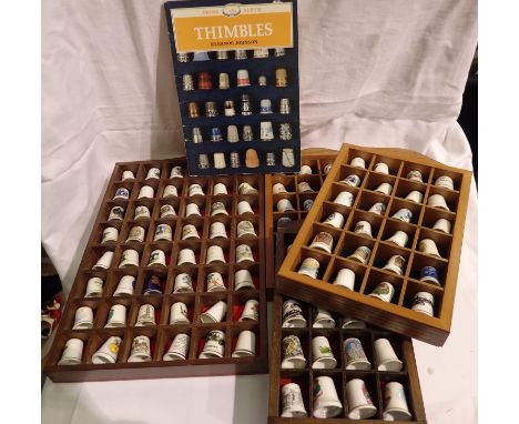 120 ceramic thimbles with display shelves. Not available for in-house P&amp;P 