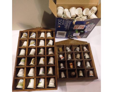 120 ceramic thimbles with two display stands. Not available for in-house P&amp;P 