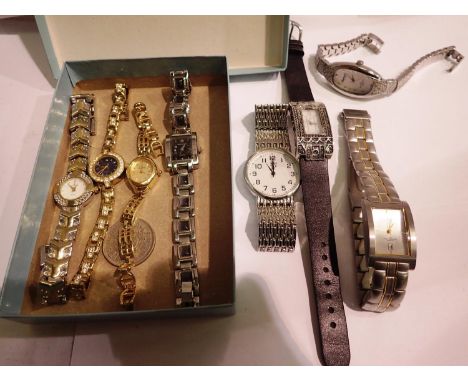 Mixed ladies and gents wristwatches including Amadeus and Shilling. P&amp;P Group 1 (£14+VAT for the first lot and £1+VAT for