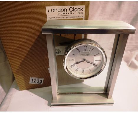 New and boxed London Clock Company quartz mantel clock. P&amp;P Group 3 (£25+VAT for the first lot and £5+VAT for subsequent 