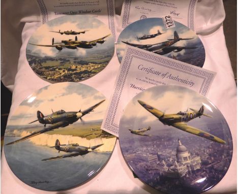 Four Bradford Exchange Royal Doulton Heroes over Home Territory Collectors plates, D: 21 cm. P&amp;P Group 3 (£25+VAT for the