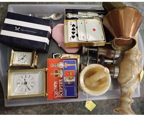 Mixed collectables including playing cards and clocks. P&amp;P Group 2 (£18+VAT for the first lot and £3+VAT for subsequent l