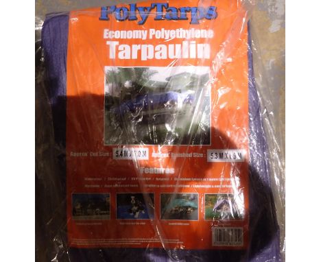 New and unused 5 x 7 metre tarpaulin. P&amp;P Group 1 (£14+VAT for the first lot and £1+VAT for subsequent lots) 