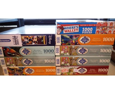 Nine mixed sealed jigsaw puzzles. P&amp;P Group 2 (£18+VAT for the first lot and £3+VAT for subsequent lots) 