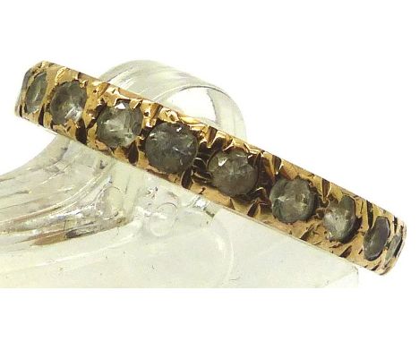 Victorian full eternity ring, size M/N 2.2g, unmarked. P&amp;P Group 1 (£14+VAT for the first lot and £1+VAT for subsequent l