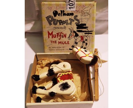 Pelham puppet, Muffin the Mule, head detached. P&amp;P Group 2 (£18+VAT for the first lot and £3+VAT for subsequent lots) 