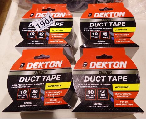 Four new and unused rolls of Dekton duct tape. P&amp;P Group 1 (£14+VAT for the first lot and £1+VAT for subsequent lots) 