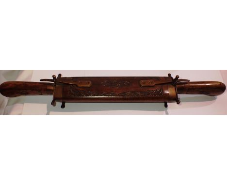 Indian knife set, overall L: 40 cm. P&amp;P Group 2 (£18+VAT for the first lot and £3+VAT for subsequent lots) 
