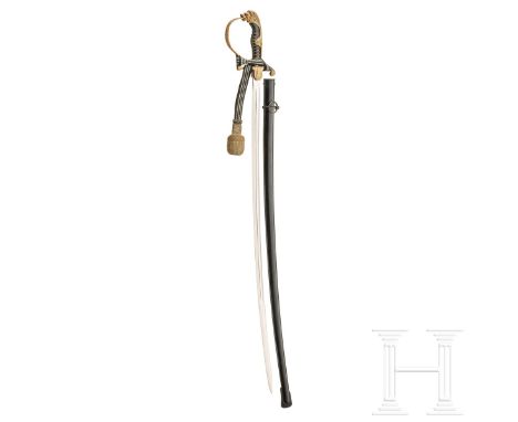 Löwenkopfsäbel für Offiziere des Heeres, Modell 1710 "Blücher" aus der Eickhorn-Feldmarschallserie   Vernickelte, beidseitig 