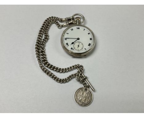 H/M silver pocket watch and Albert